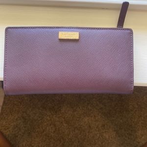 Kate spade, purple, snap close wallet